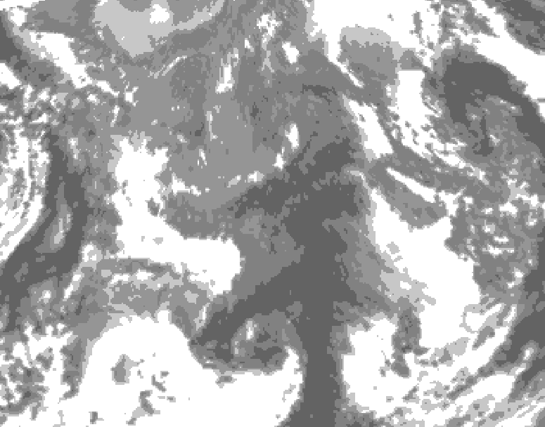 GDPS total cloud 192 hour forecast chart for Canada based on 2026/10/27 1200Z data