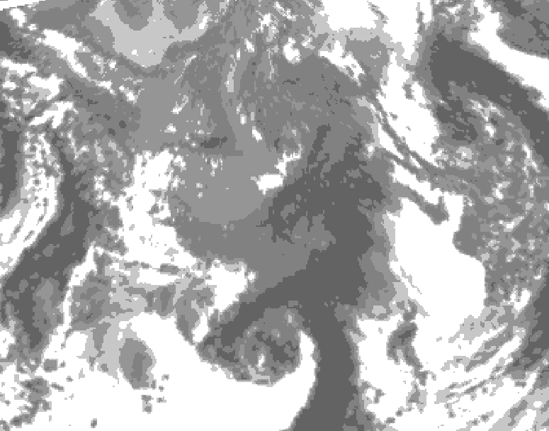 GDPS total cloud 198 hour forecast chart for Canada based on 2026/10/27 1200Z data