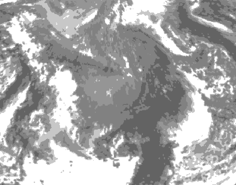 GDPS total cloud 210 hour forecast chart for Canada based on 2026/10/27 1200Z data