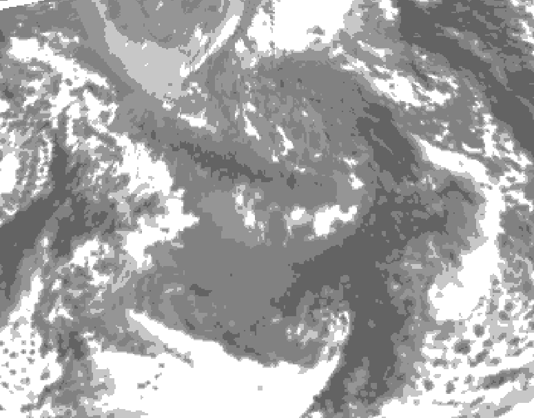 GDPS total cloud 222 hour forecast chart for Canada based on 2026/10/27 1200Z data