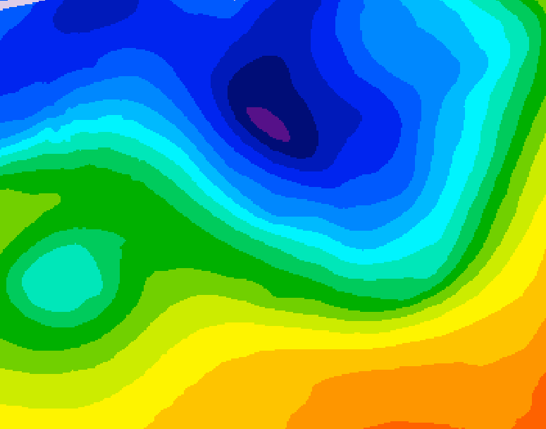 GDPS 500 millibar geopotential height 072 hour forecast chart for Canada based on 2026/10/28 0000Z data