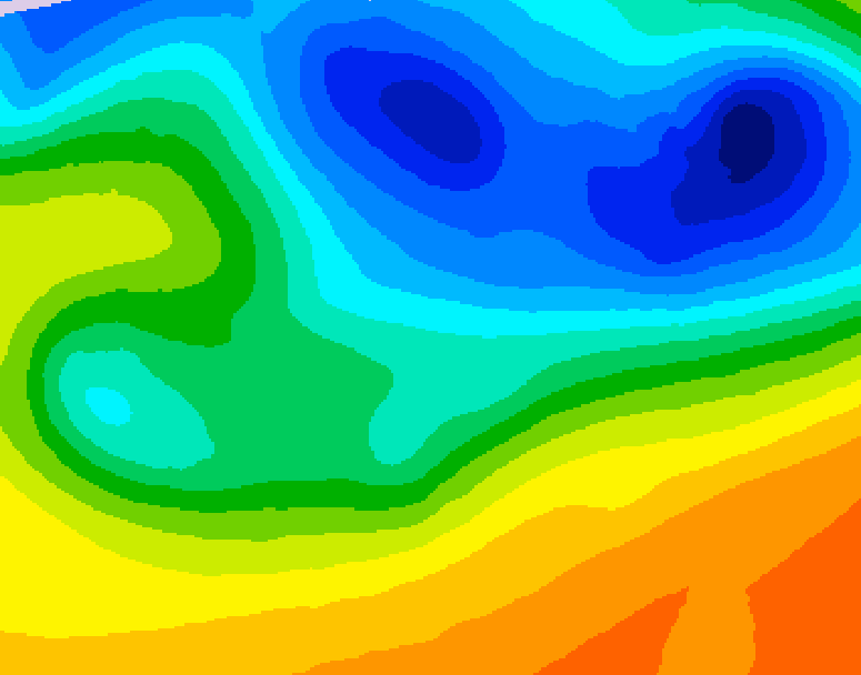 GDPS 500 millibar geopotential height 012 hour forecast chart for Canada based on 2026/10/28 1200Z data