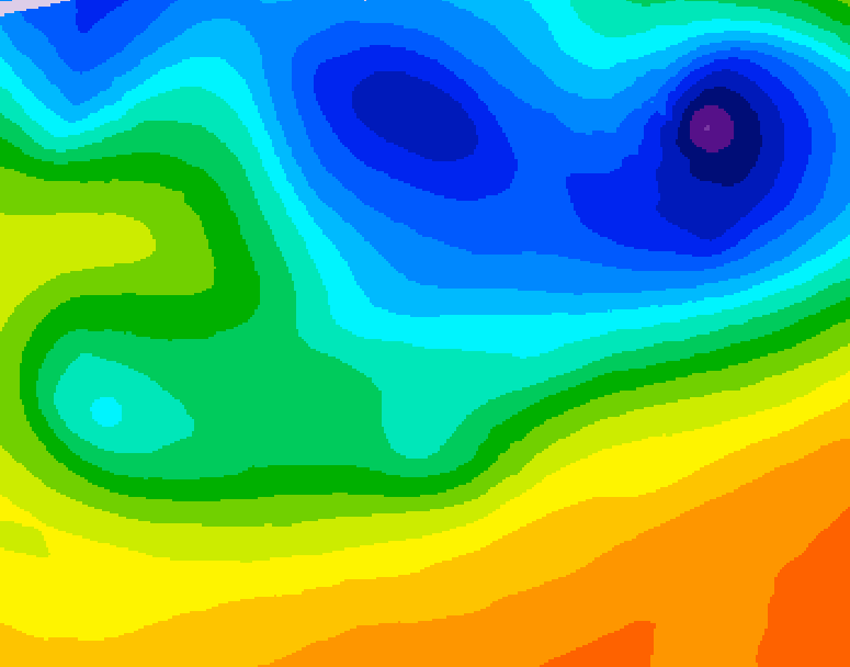 GDPS 500 millibar geopotential height 006 hour forecast chart for Canada based on 2026/10/29 0000Z data