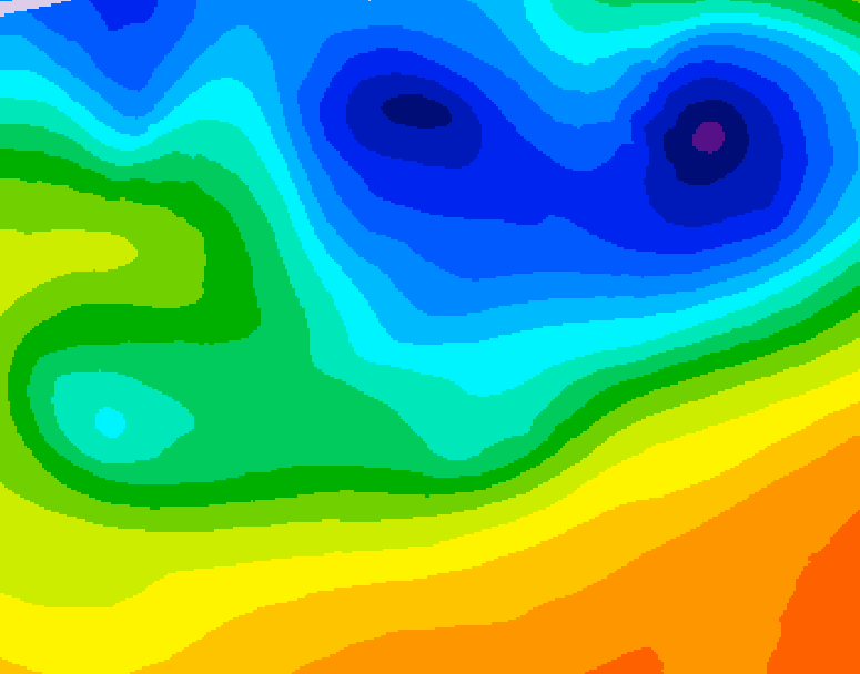 GDPS 500 millibar geopotential height 012 hour forecast chart for Canada based on 2026/10/29 0000Z data
