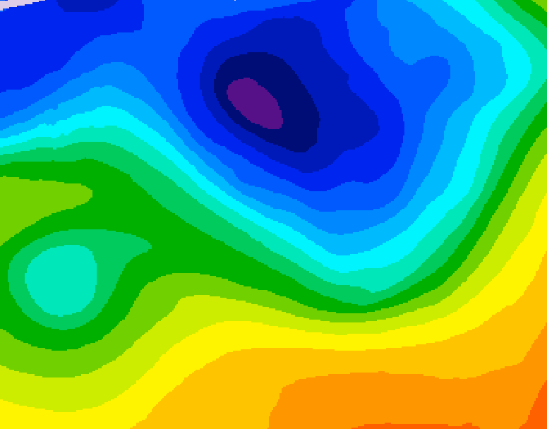 GDPS 500 millibar geopotential height 042 hour forecast chart for Canada based on 2026/10/29 0000Z data