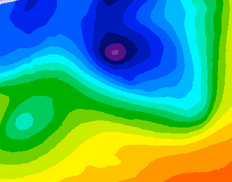 GDPS 500 millibar geopotential height 060 hour forecast chart for Canada based on 2026/10/29 0000Z data