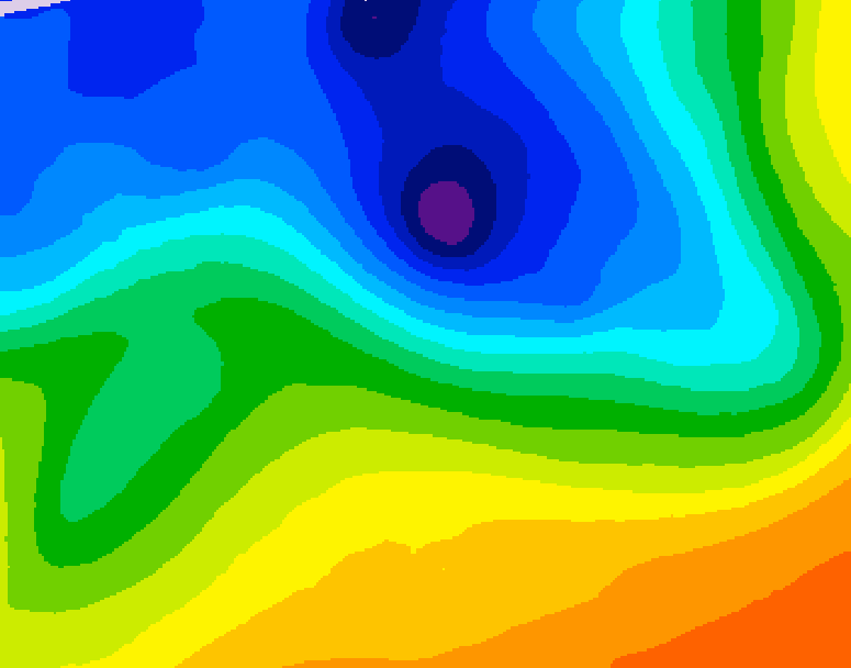 GDPS 500 millibar geopotential height 072 hour forecast chart for Canada based on 2026/10/29 0000Z data