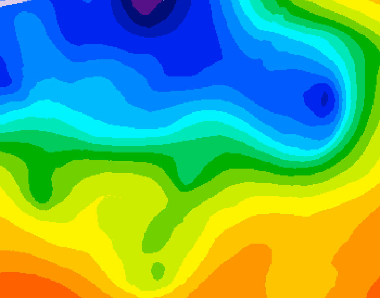 GDPS 500 millibar geopotential height 126 hour forecast chart for Canada based on 2026/10/29 0000Z data
