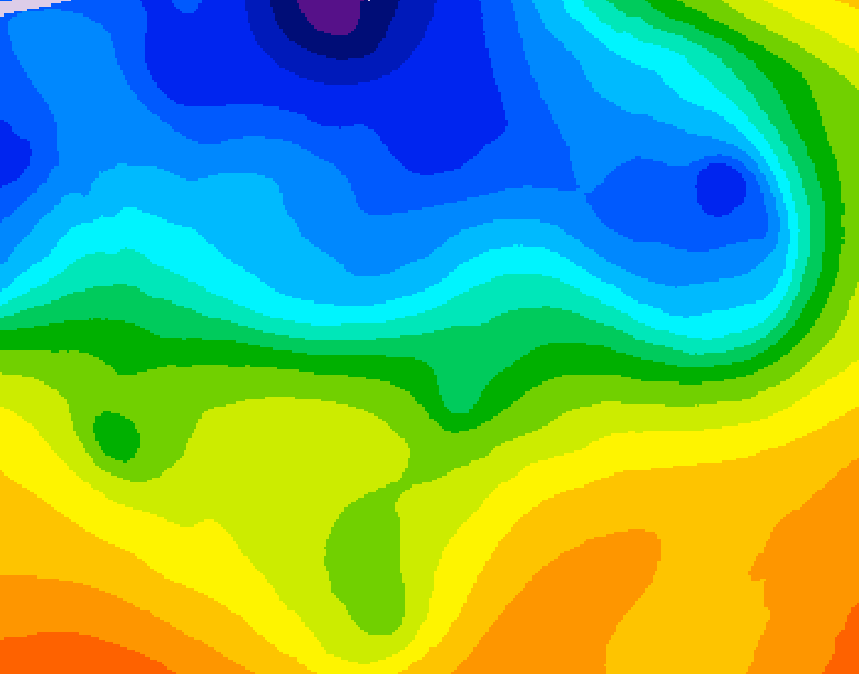 GDPS 500 millibar geopotential height 132 hour forecast chart for Canada based on 2026/10/29 0000Z data
