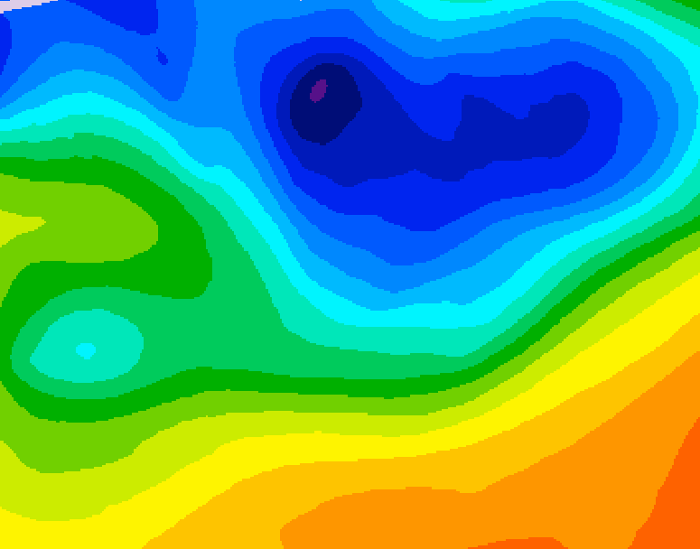 GDPS 500 millibar geopotential height 012 hour forecast chart for Canada based on 2026/10/29 1200Z data
