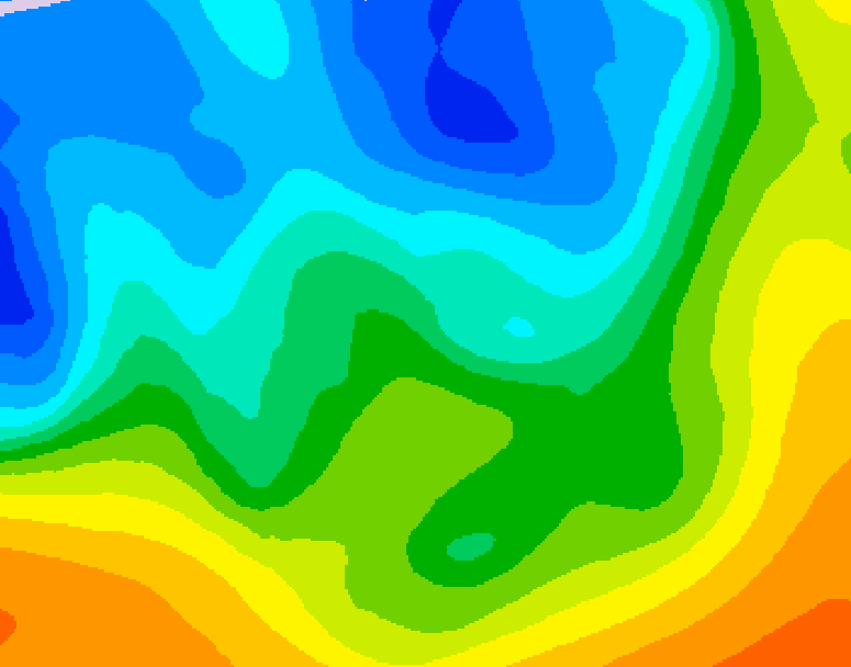 GDPS 500 millibar geopotential height 222 hour forecast chart for Canada based on 2026/10/29 1200Z data