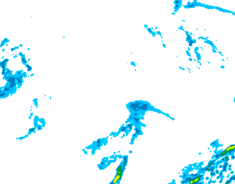 GDPS precipitation 132 hour forecast chart for Canada based on 2026/10/29 0000Z data