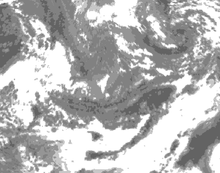 GDPS total cloud 018 hour forecast chart for Canada based on 2026/10/29 0000Z data