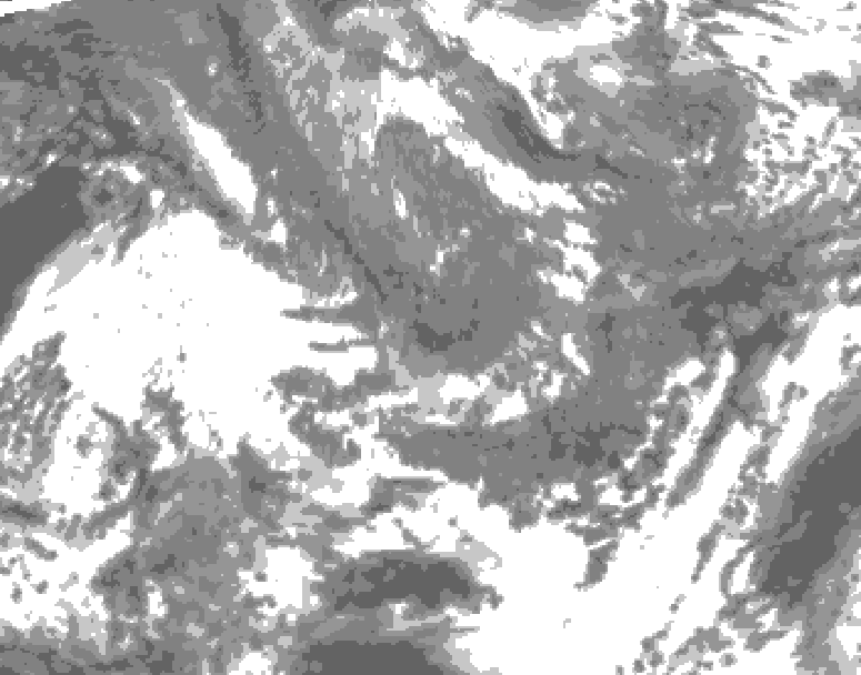 GDPS total cloud 036 hour forecast chart for Canada based on 2026/10/29 0000Z data