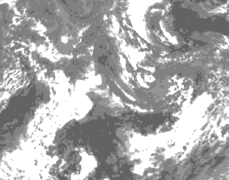 GDPS total cloud 108 hour forecast chart for Canada based on 2026/10/29 0000Z data