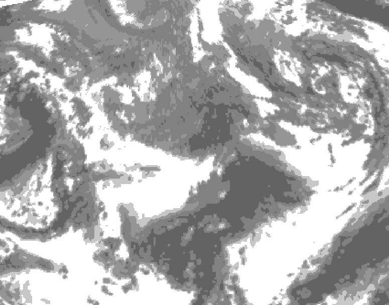 GDPS total cloud 138 hour forecast chart for Canada based on 2026/10/29 0000Z data