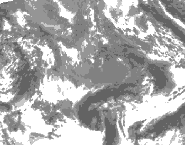 GDPS total cloud 162 hour forecast chart for Canada based on 2026/10/29 0000Z data
