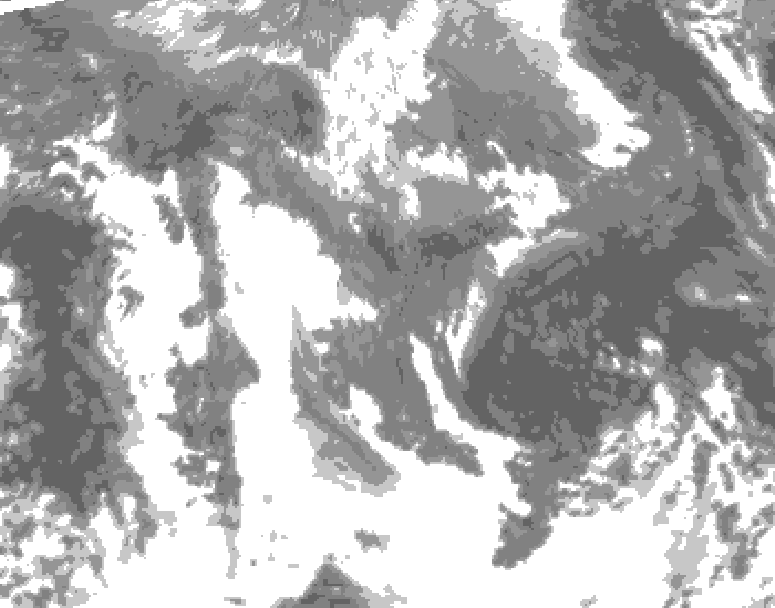 GDPS total cloud 240 hour forecast chart for Canada based on 2026/10/29 0000Z data