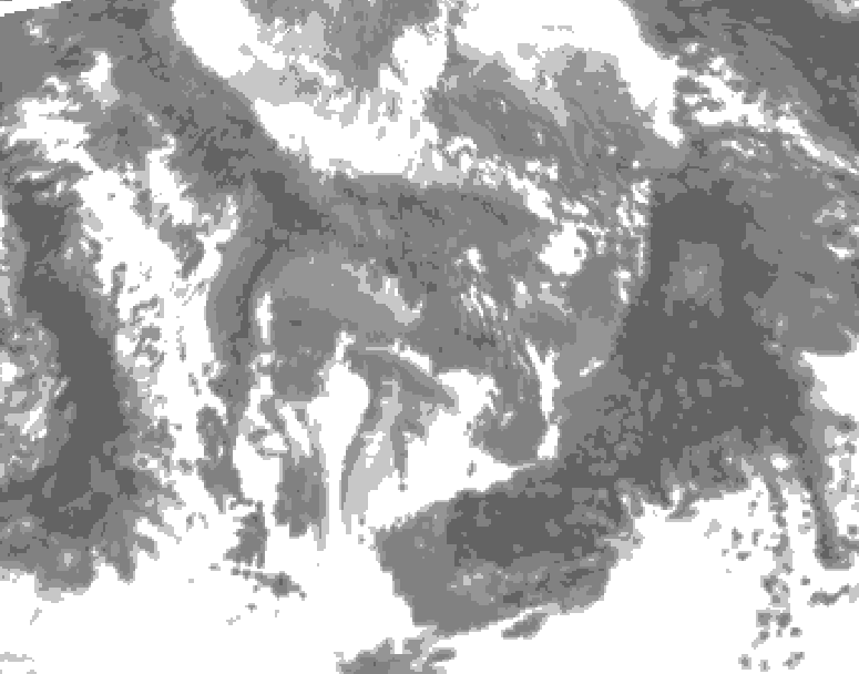 GDPS total cloud 222 hour forecast chart for Canada based on 2026/10/29 1200Z data