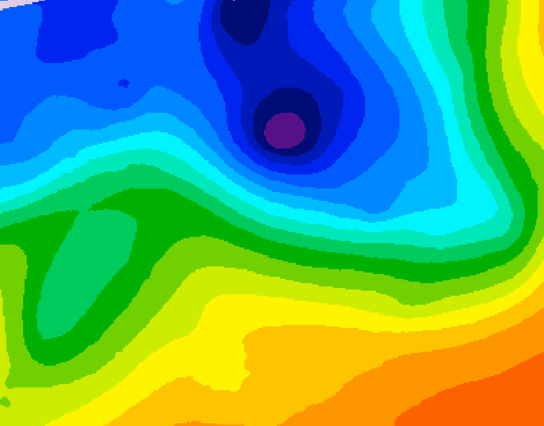 GDPS 500 millibar geopotential height 048 hour forecast chart for Canada based on 2026/10/30 0000Z data