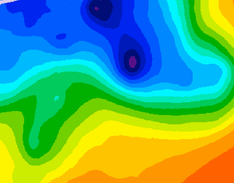 GDPS 500 millibar geopotential height 060 hour forecast chart for Canada based on 2026/10/30 0000Z data