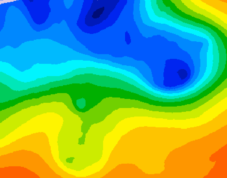 GDPS 500 millibar geopotential height 090 hour forecast chart for Canada based on 2026/10/30 0000Z data