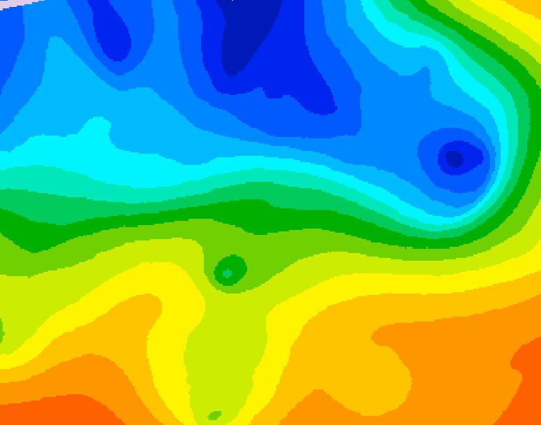 GDPS 500 millibar geopotential height 102 hour forecast chart for Canada based on 2026/10/30 0000Z data