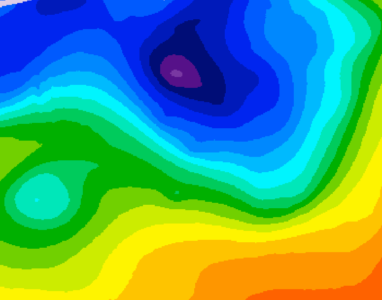 GDPS 500 millibar geopotential height 012 hour forecast chart for Canada based on 2026/10/30 1200Z data