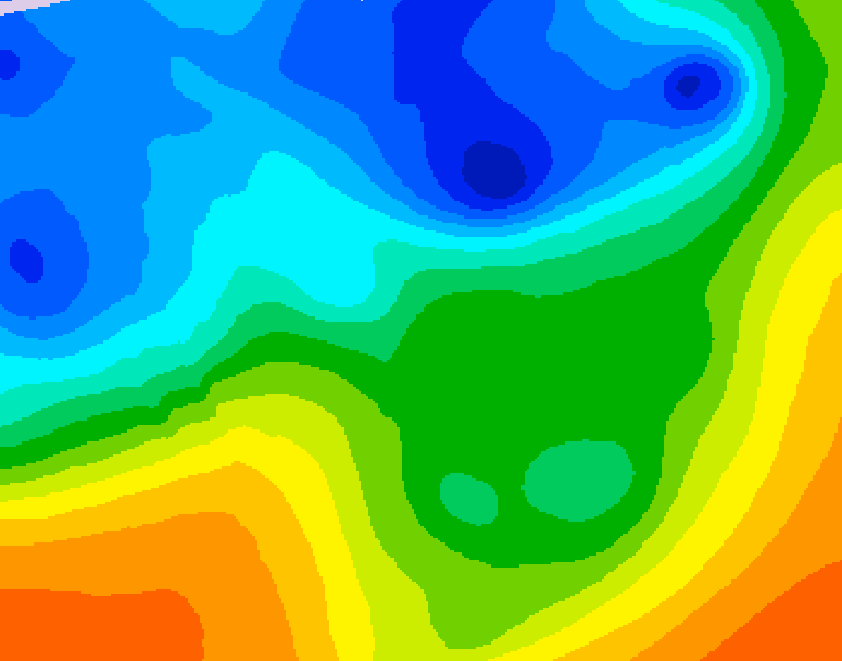 GDPS 500 millibar geopotential height 222 hour forecast chart for Canada based on 2026/10/30 1200Z data
