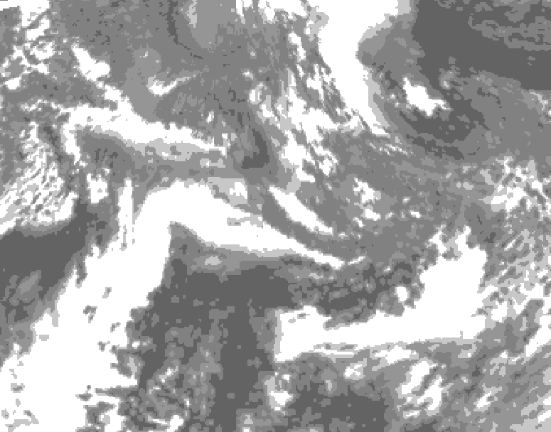 GDPS total cloud 078 hour forecast chart for Canada based on 2026/10/30 0000Z data