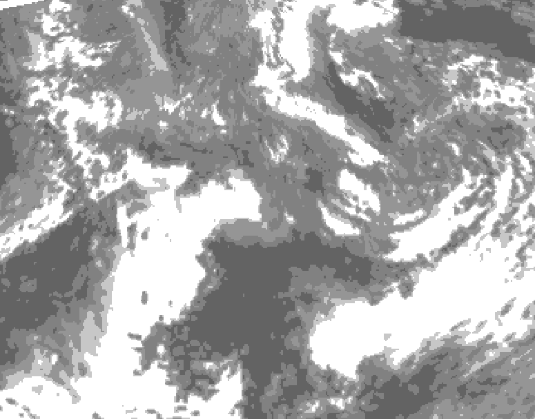 GDPS total cloud 096 hour forecast chart for Canada based on 2026/10/30 0000Z data
