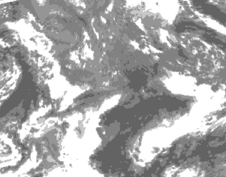 GDPS total cloud 126 hour forecast chart for Canada based on 2026/10/30 0000Z data