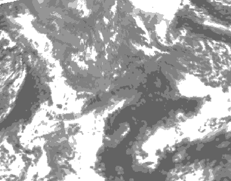 GDPS total cloud 132 hour forecast chart for Canada based on 2026/10/30 0000Z data