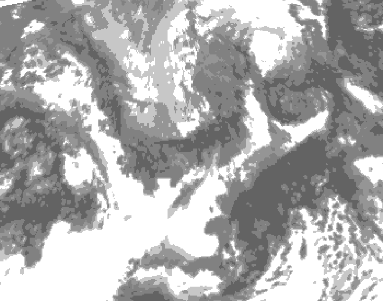 GDPS total cloud 216 hour forecast chart for Canada based on 2026/10/30 0000Z data