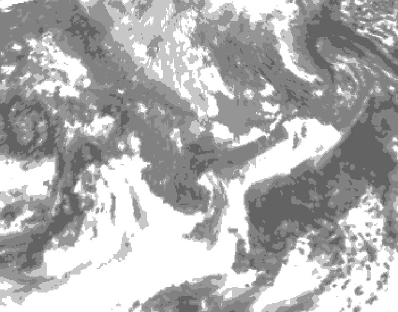 GDPS total cloud 240 hour forecast chart for Canada based on 2026/10/30 0000Z data