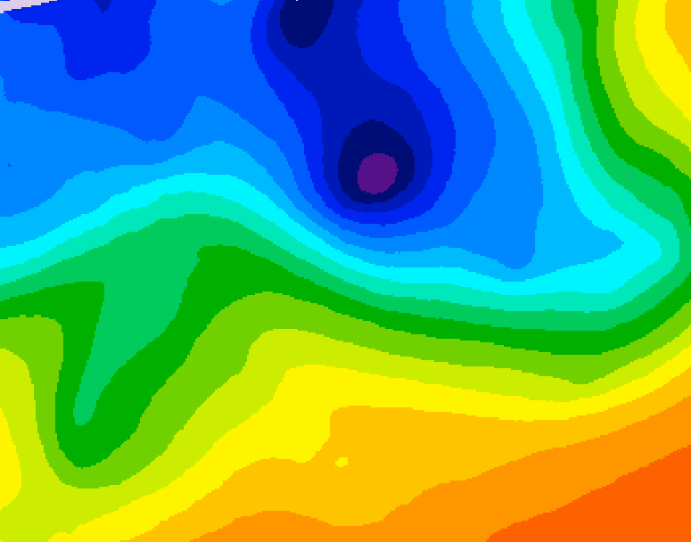 GDPS 500 millibar geopotential height 030 hour forecast chart for Canada based on 2026/10/31 0000Z data