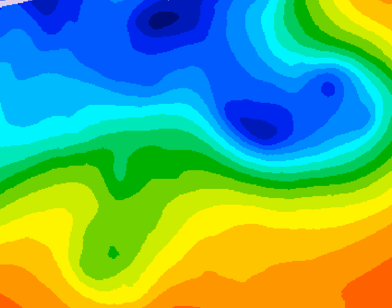 GDPS 500 millibar geopotential height 054 hour forecast chart for Canada based on 2026/10/31 0000Z data