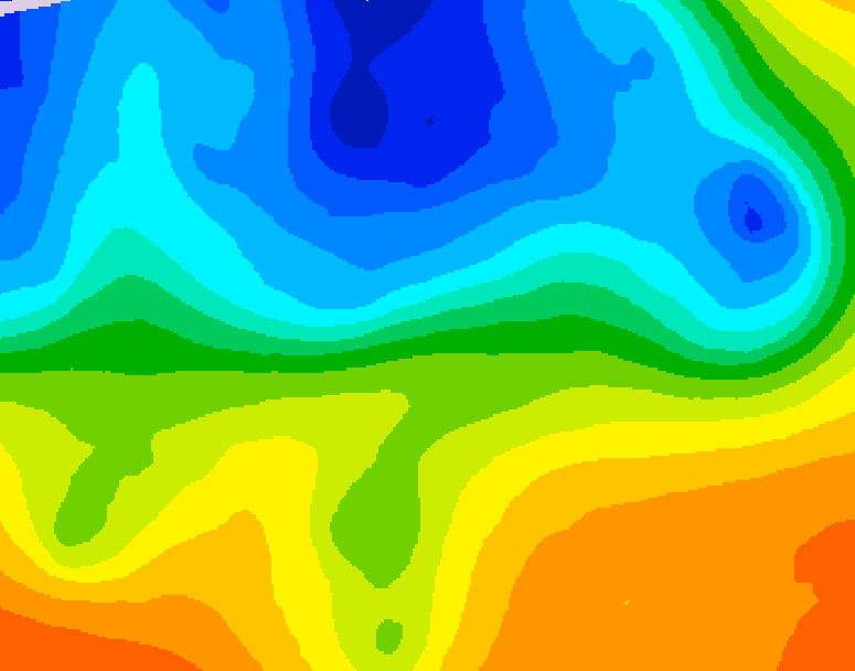 GDPS 500 millibar geopotential height 090 hour forecast chart for Canada based on 2026/10/31 0000Z data