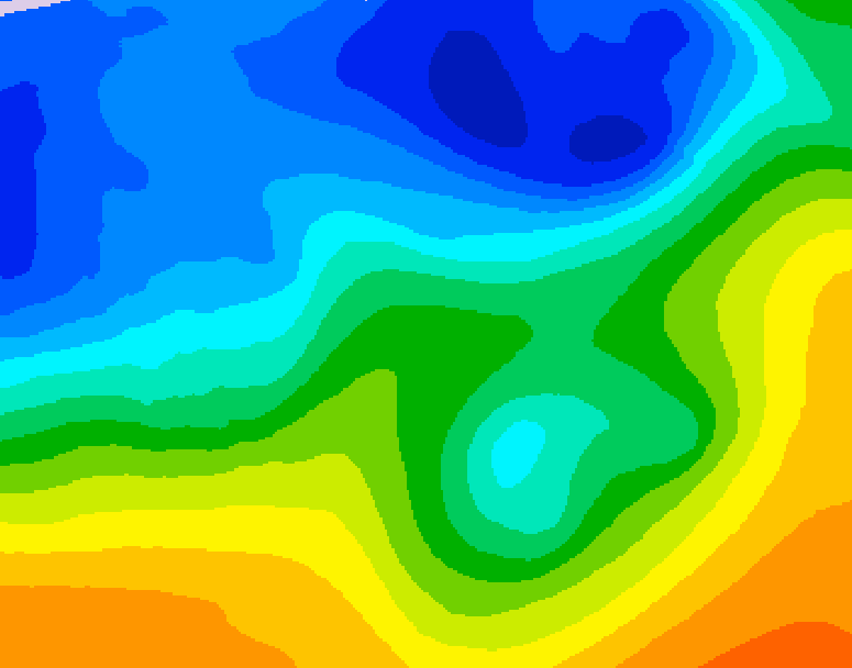 GDPS 500 millibar geopotential height 222 hour forecast chart for Canada based on 2026/10/31 0000Z data