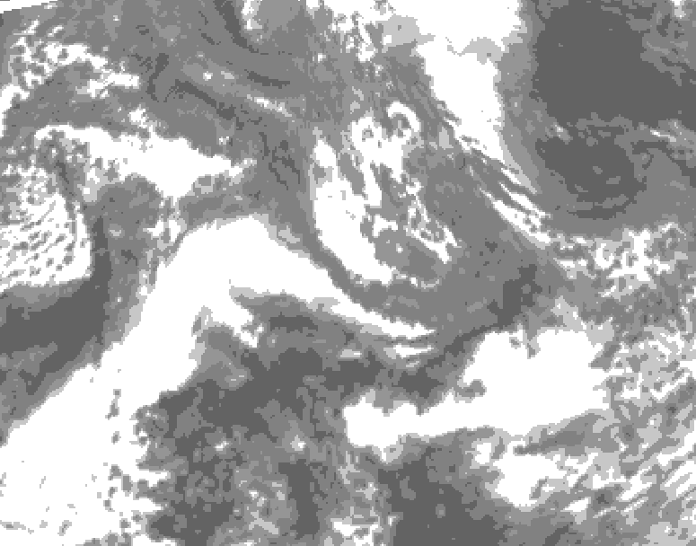 GDPS total cloud 048 hour forecast chart for Canada based on 2026/10/31 0000Z data