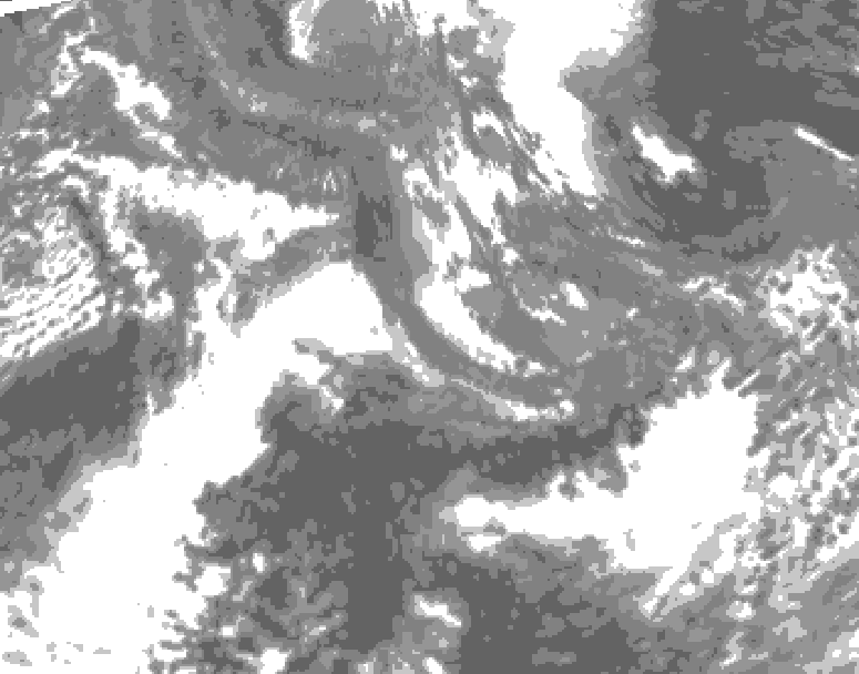 GDPS total cloud 054 hour forecast chart for Canada based on 2026/10/31 0000Z data