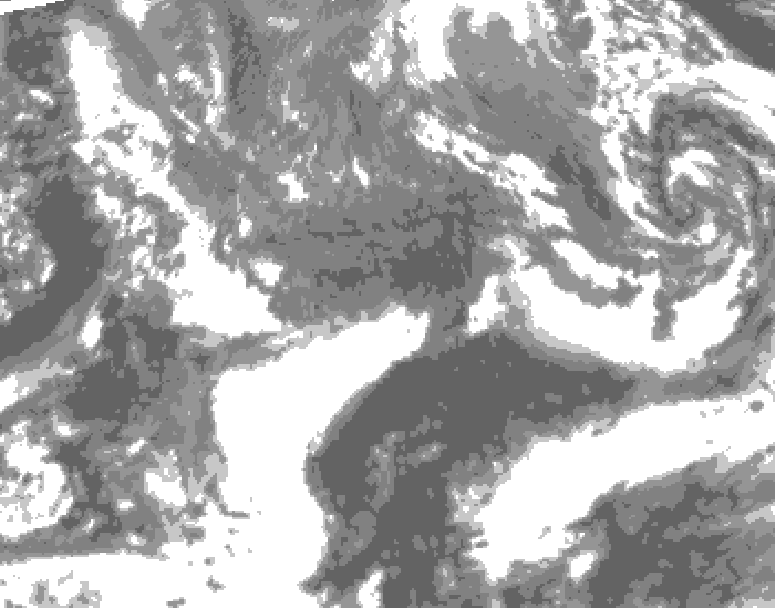 GDPS total cloud 090 hour forecast chart for Canada based on 2026/10/31 0000Z data