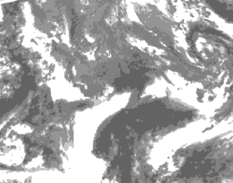 GDPS total cloud 096 hour forecast chart for Canada based on 2026/10/31 0000Z data