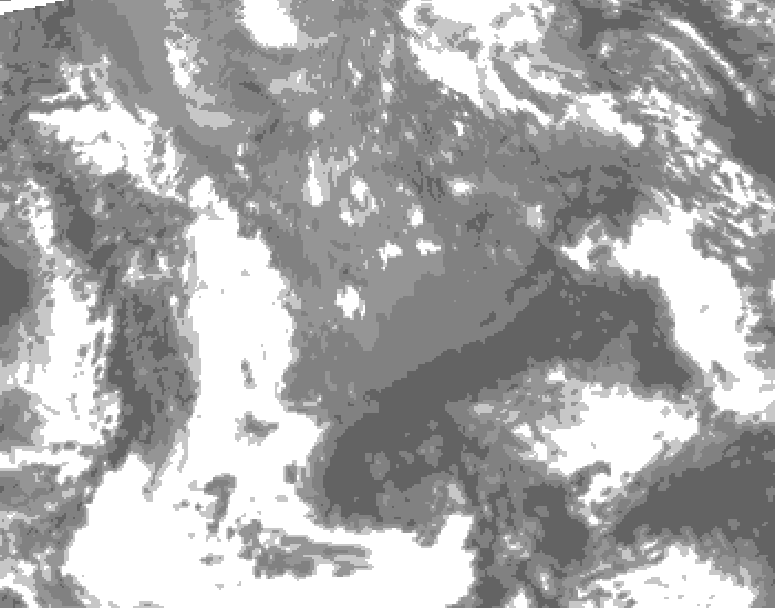 GDPS total cloud 126 hour forecast chart for Canada based on 2026/10/31 0000Z data