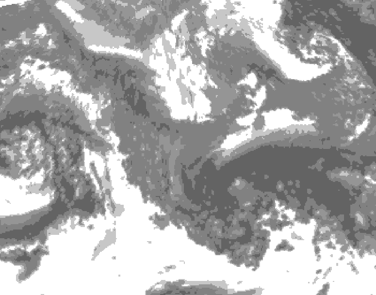 GDPS total cloud 198 hour forecast chart for Canada based on 2026/10/31 0000Z data