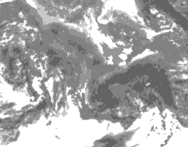 GDPS total cloud 210 hour forecast chart for Canada based on 2026/10/31 0000Z data