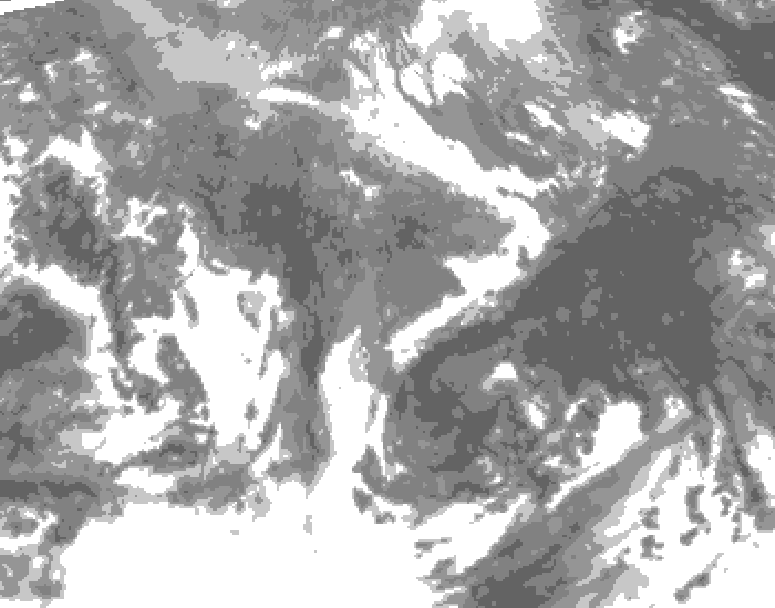 GDPS total cloud 222 hour forecast chart for Canada based on 2026/10/31 0000Z data