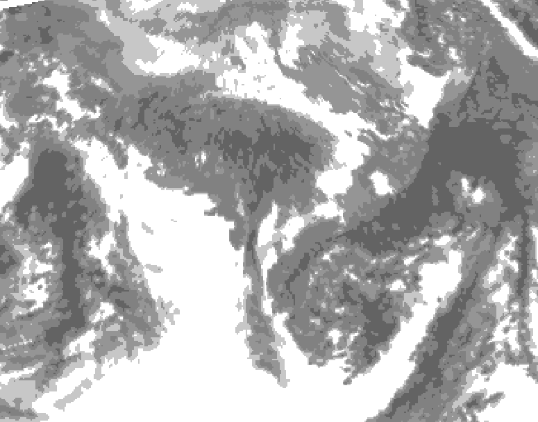 GDPS total cloud 240 hour forecast chart for Canada based on 2026/10/31 0000Z data