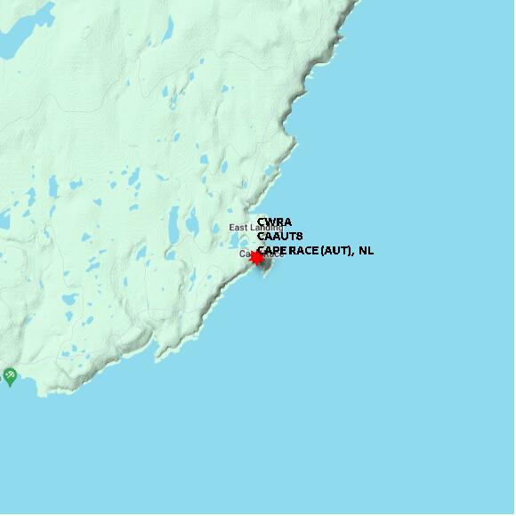 map at zoomlvl 10x10 kilometres for CAPE RACE (AUT)