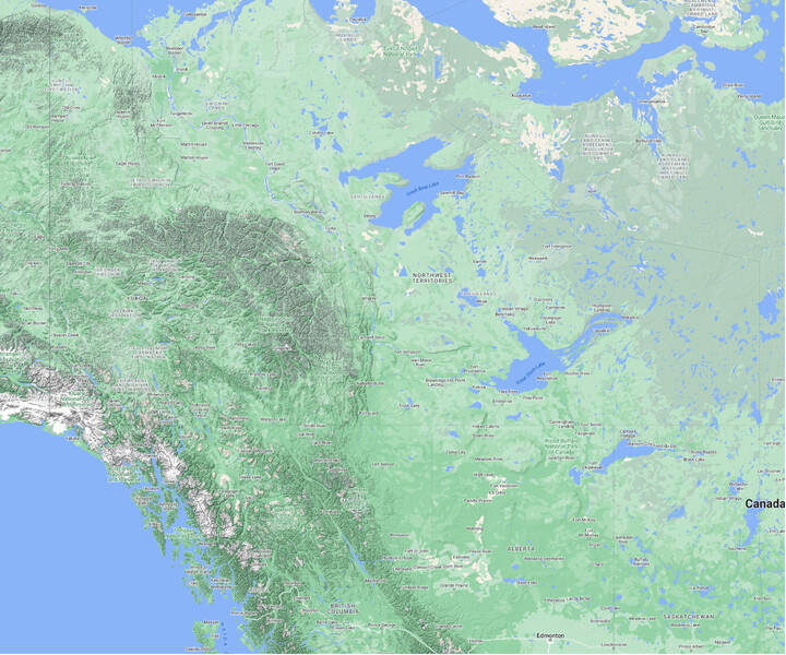 Basemap for Yukon/NWT